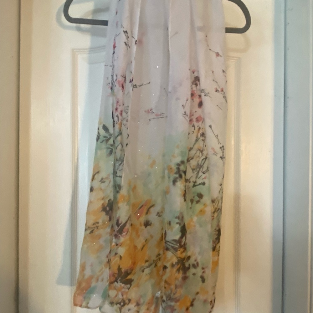 Floral Chiffon Scarf